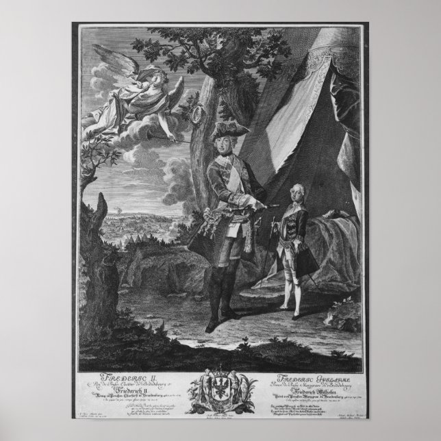 Poster Frederick II et Son neveu Frederick William (Devant)