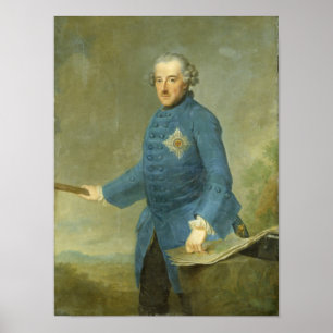 Poster Frederick II le grand de la Prusse, c.1770