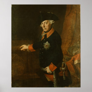 Poster Frederick II Le Grand de Prusse, vers 1763