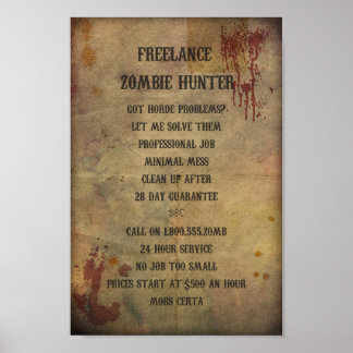 Poster Freelance Zombie Hunter