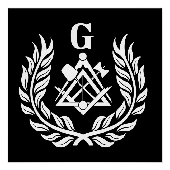 Poster Freemasonry symbol (Devant)