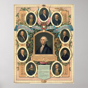 Poster Freemasons de la révolution américaine 1876