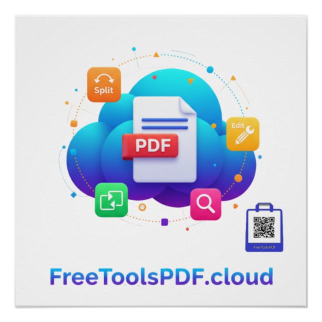 Poster FreeToolsPDF – La puissance numérique amusante sur (Devant)