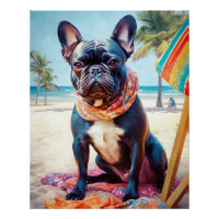 French Bulldog sur la plage, cadeau d'été pour amo
