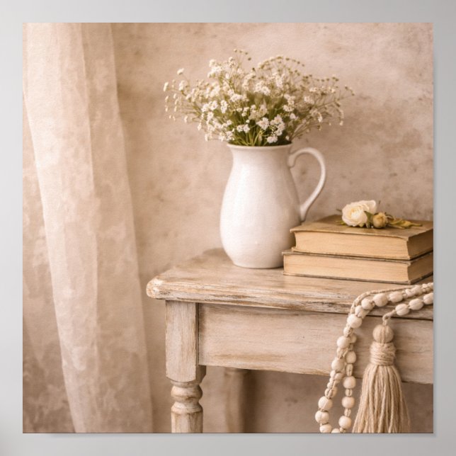 Poster French Country Farmhouse Table (Devant)