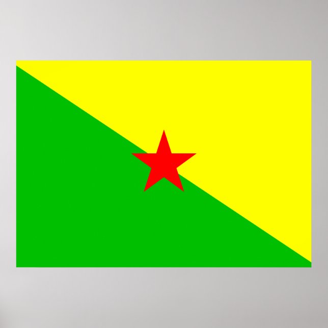 Poster French Guiana Flag (Devant)