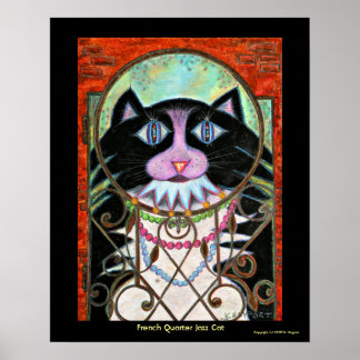 Poster French Quarter Jazz Cat