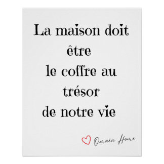 Poster French Quote Wall Art
