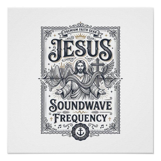 Poster Fréquence d'onde sonore de Jésus Fréquence d'onde  (Devant)
