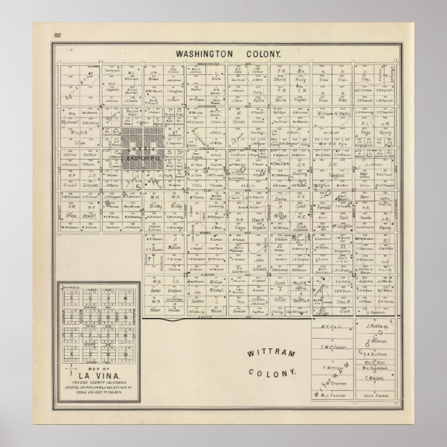 Poster Fresno County, California 8 (Devant)