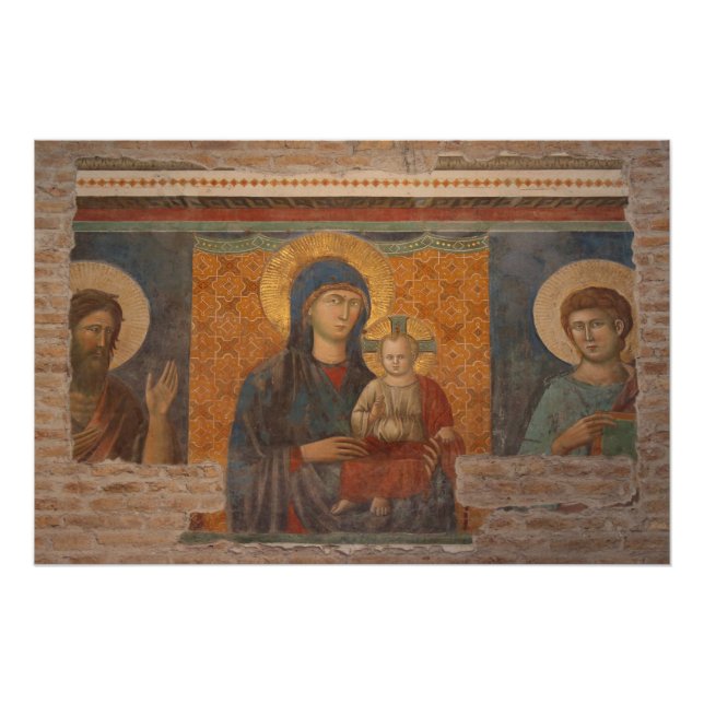 Poster Fresque De Madonna Et Enfant (Devant)