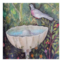 Fresque de Pigeon et d'une Fontaine, Pompéi