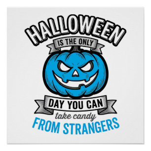 Poster Friandises d'Halloween de inconnus Vintage Citroui