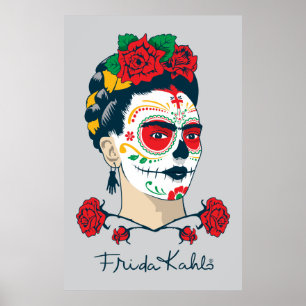 Poster Frida Kahlo   El Día de los Muertos