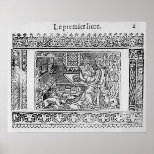 Poster Frontispiece au premier livre d'Utopia