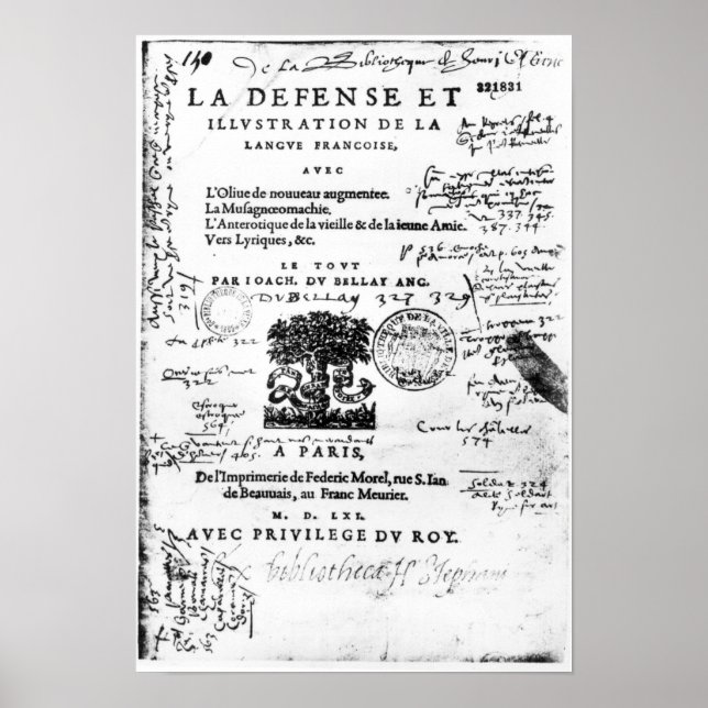 Poster Frontispiece de "La Défense et l'illustration (Devant)