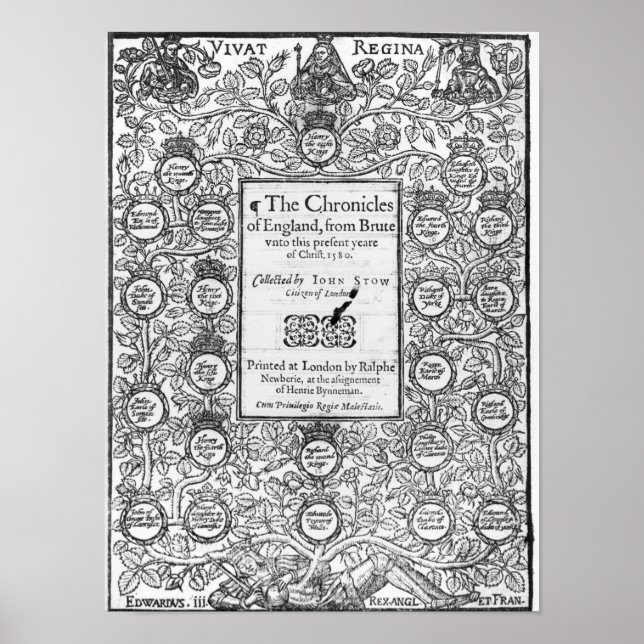 Poster Frontispiece de "The Chronicles of England" (Devant)