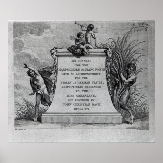 Poster Frontispiece for six sonatas by John (Devant)