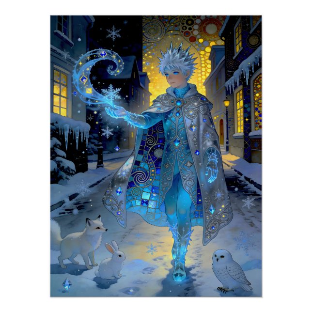 Poster Frostmaker of a Moonlit Street – A Winter Portrait (Devant)
