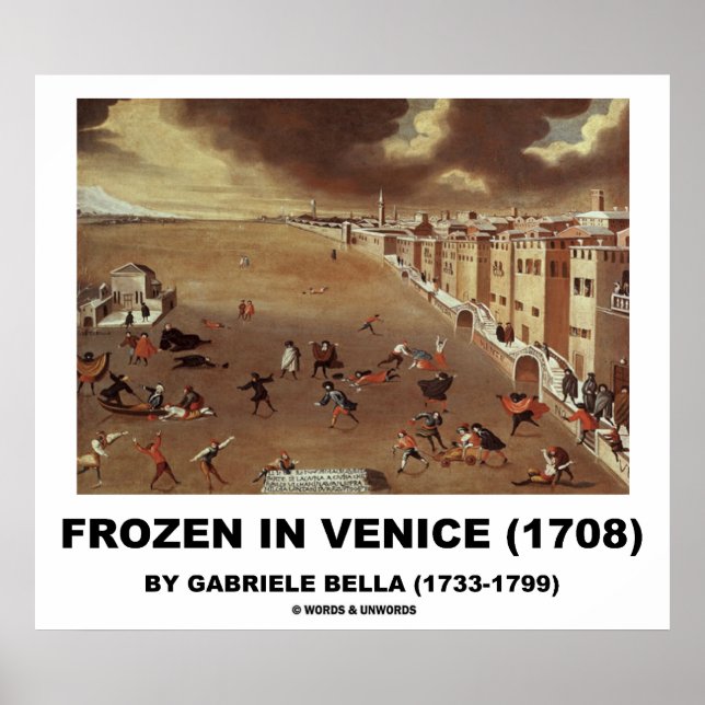 Poster Frozen In Venice (1708) par Gabriele Bella (Devant)