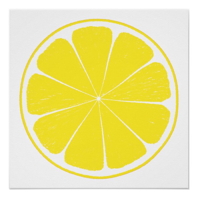 Poster Fruit Citrus jaune clair Conception de tranches de (Devant)