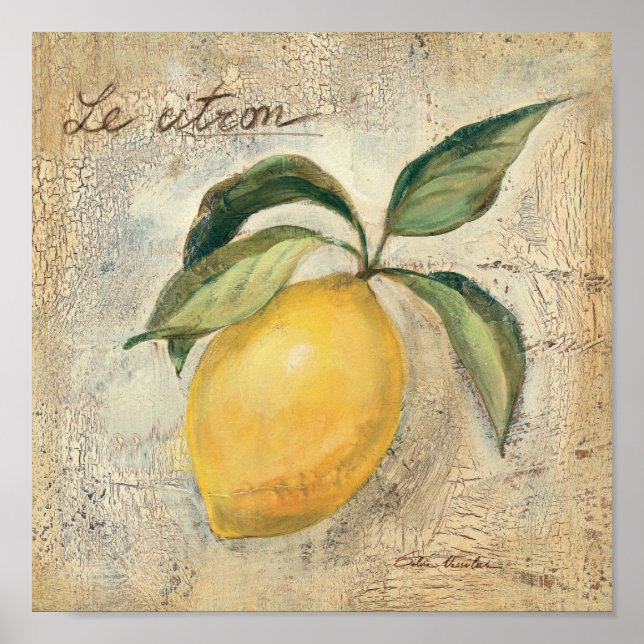 Poster Fruit de citron jaune (Devant)