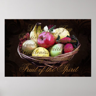 Poster Fruit de l'Esprit, Panier Brown peint