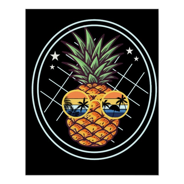 Poster fruit mignon ananas (Devant)