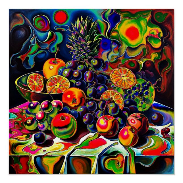 Poster Fruit psychédélique 4 (Devant)