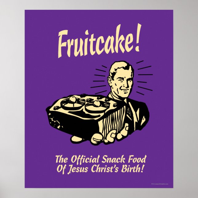 Poster Fruitcake ! Nourriture Snack de la naissance de Jé (Devant)
