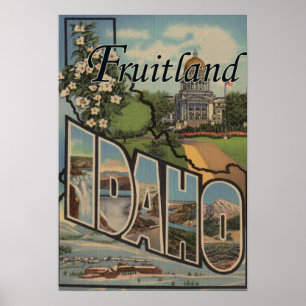 Poster Fruitland, Idaho - grandes scènes de lettre