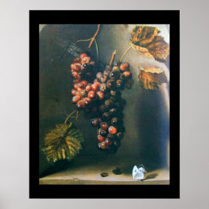 Poster FRUITS DE SAISON -PROSPÉRITÉ jaune marron noir