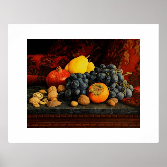 Poster Fruits et noix (Devant)
