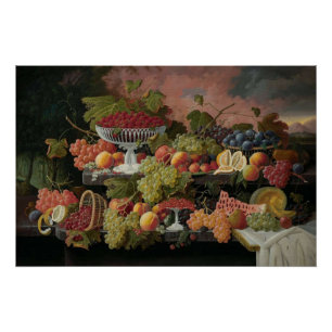 Poster Fruits rustiques Rencontrez le coucher de soleil