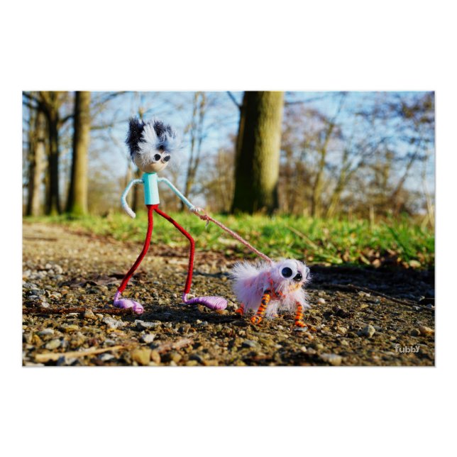 Poster Fubby qui sort son chien. (Devant)