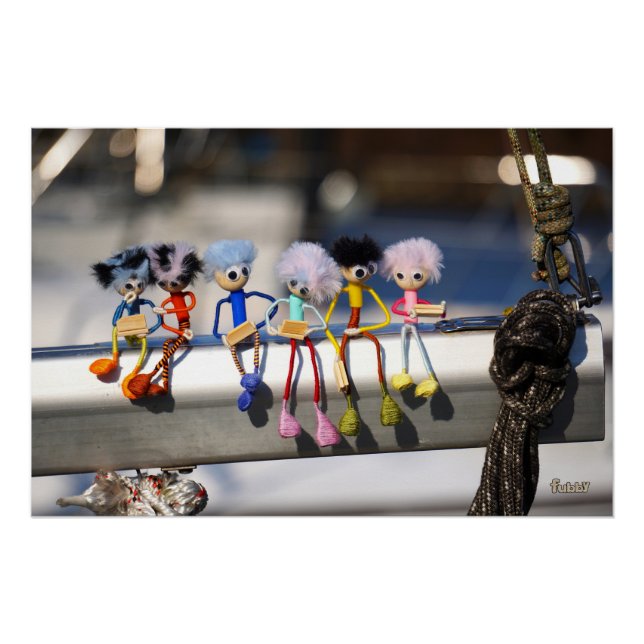 Poster Fubby sur la flèche dans l'affiche de Manhatten. (Devant)