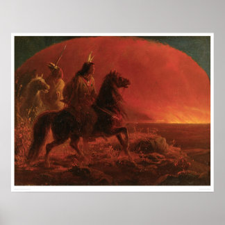 Poster Fuir un incendie de prairie (1868A)