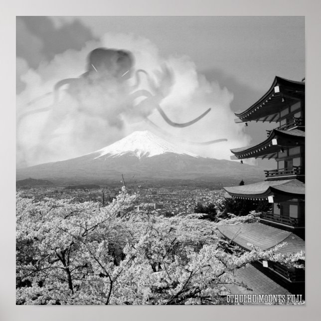 Poster Fuji des monts Cthulhu (Devant)