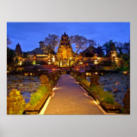 Poster full  (24"x18") Cafe Lotus Temple Ubud Bali