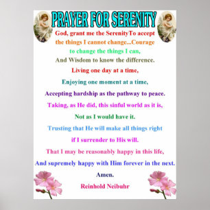 Poster full serenity prayer
