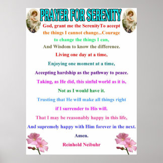 Poster full serenity prayer