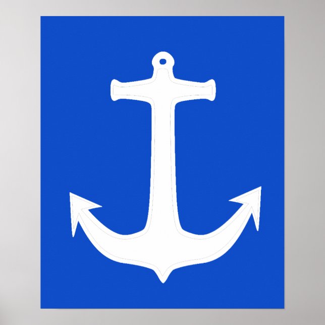 Poster Funky White Ancre A3 (Devant)