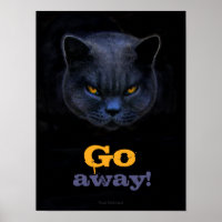 Funny Cross Cat dit Go Away