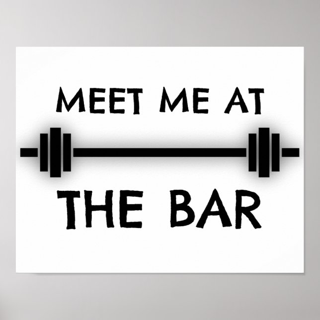 Poster Funny Fitness Quota : Meet me at the bar (Devant)