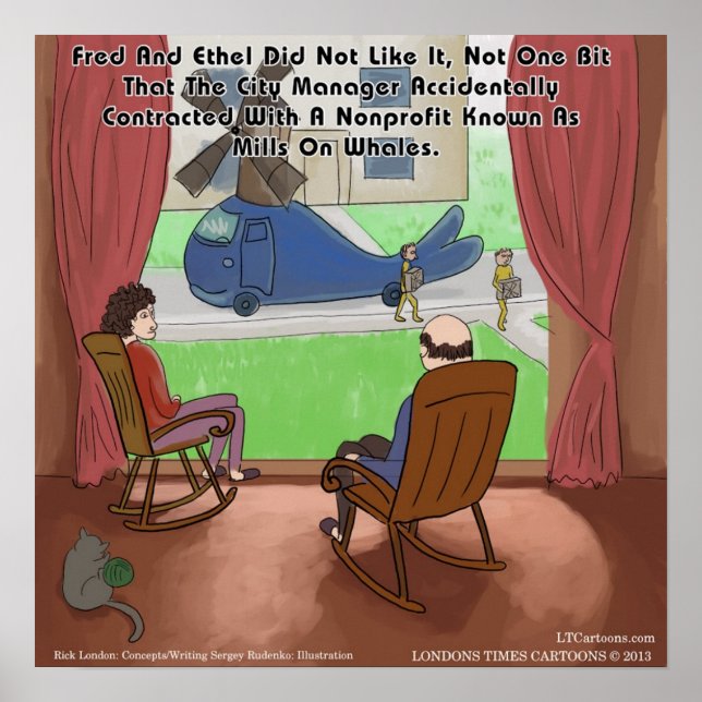 Poster Funny Mills On Whales (Devant)