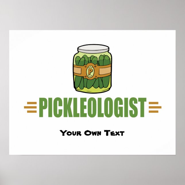 Poster Funny Pickle Lovers Titre PICKLEOLOGIST (Devant)