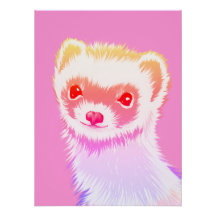 Furet Arc-en-Ciel Pastel - Art de Compagnon Rose M