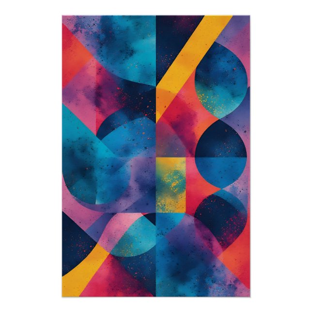 Poster Fusion Cosmique en Mouvement (Devant)