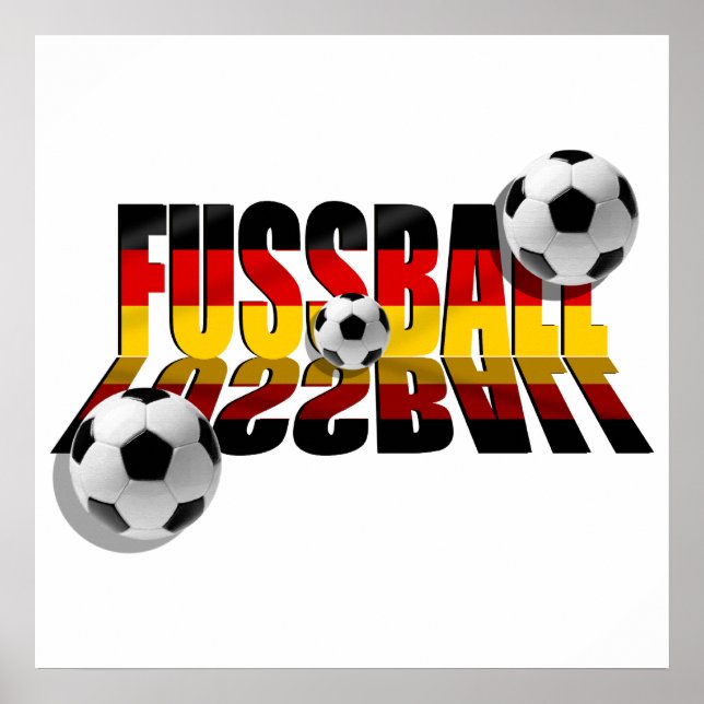 Poster Fussball 2010 Deutsche flagge de football cadeaux (Devant)