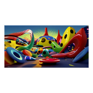 Poster Futurisme abstrait